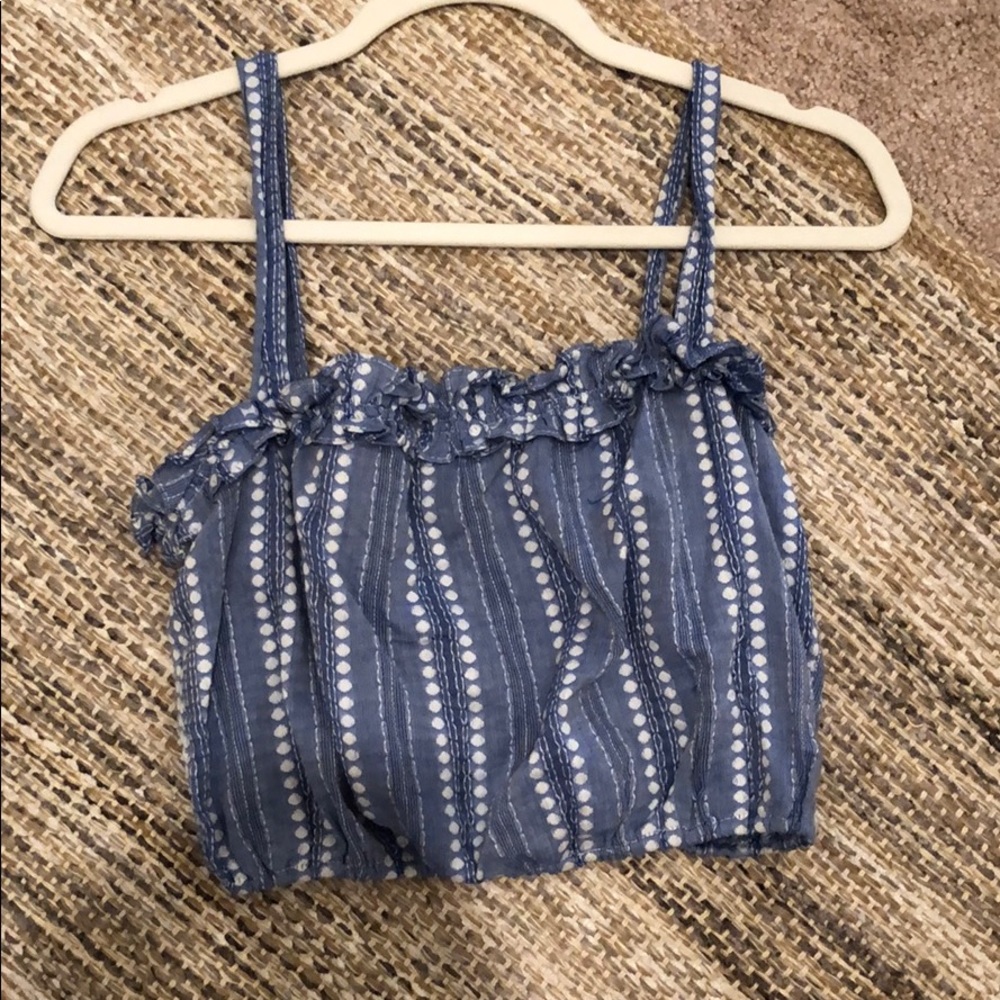 Blue crop top